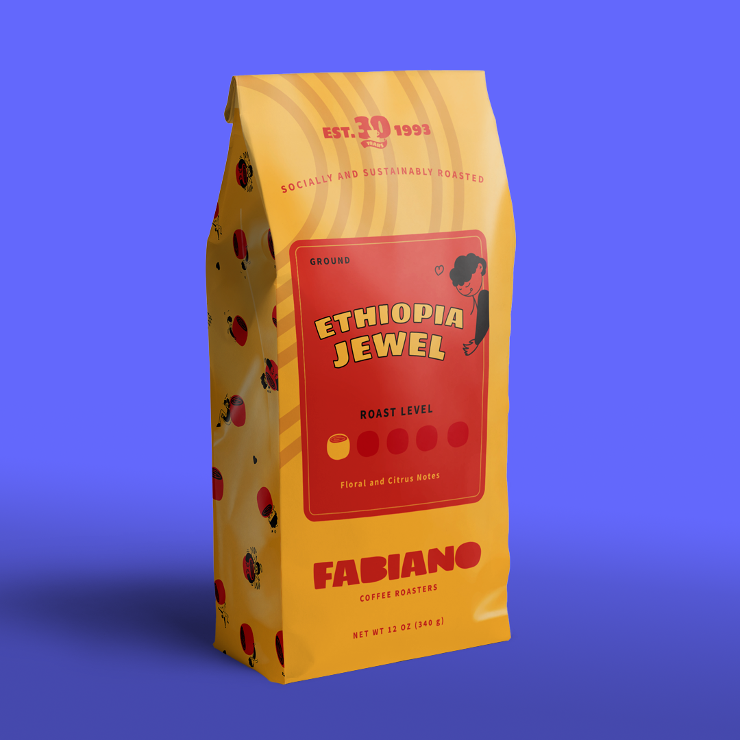 Ethiopia Jewel - Medium-Light Roast Single Origin Coffee Beans by Fabiano's Coffee Roasters